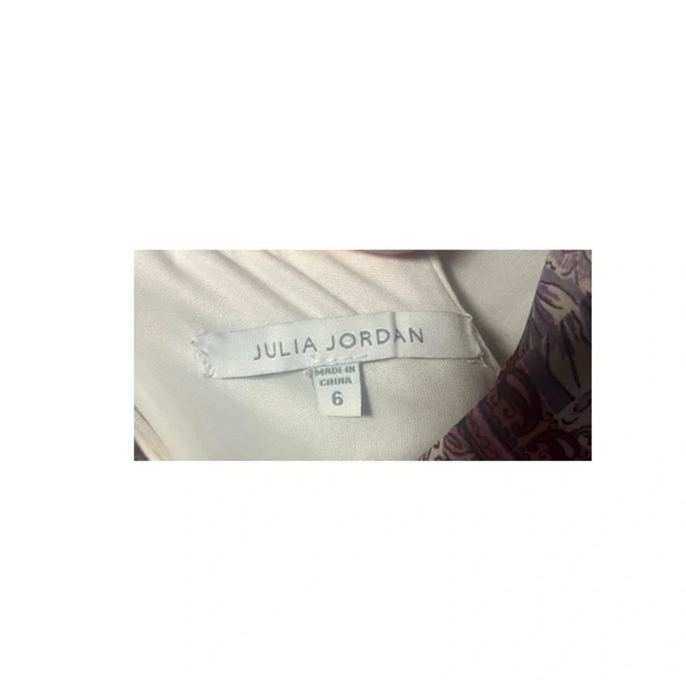 Julia Jordan Paisley Cut Out Fit And Flare Dress In Brown‎ NWT